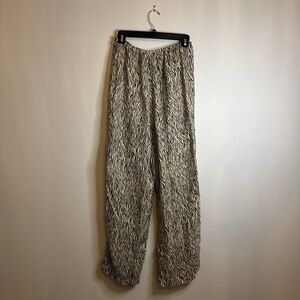 Vintage Animal Print Silk Pants